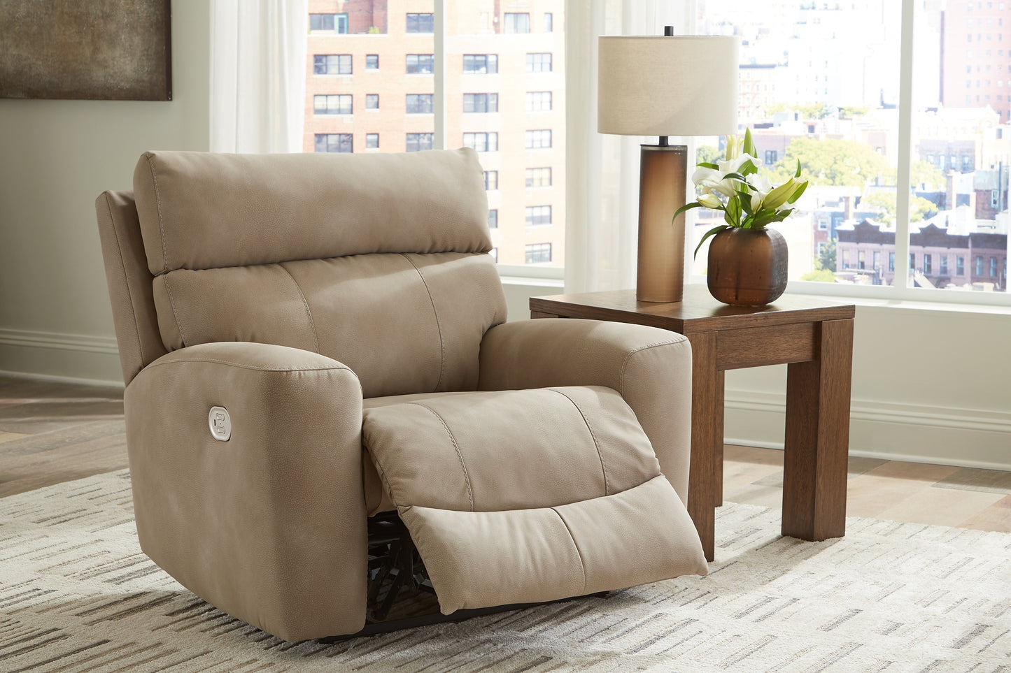 Sillón reclinable eléctrico DuraPella de última generación con reposacabezas ajustable