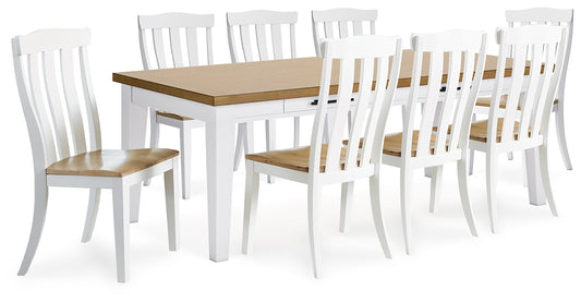 Mesa de comedor Ashbryn y 8 sillas