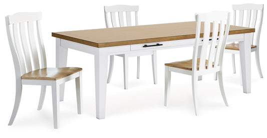 Mesa de comedor Ashbryn y 4 sillas