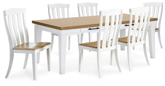 Mesa de comedor Ashbryn y 6 sillas