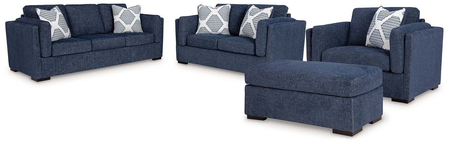 Sofá, loveseat, silla y otomana Evansley