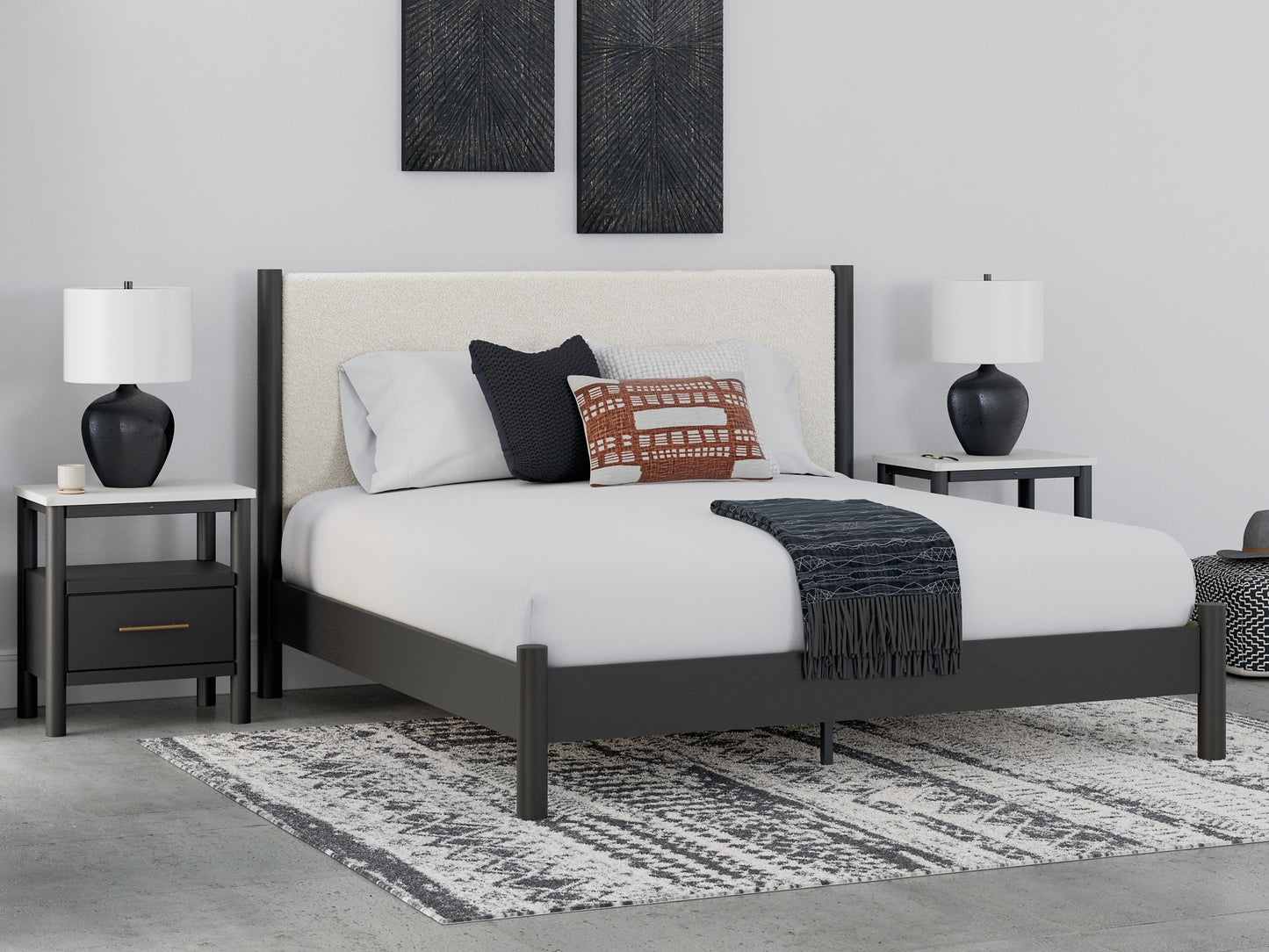 Ashley Express - Cama tapizada Cadmori