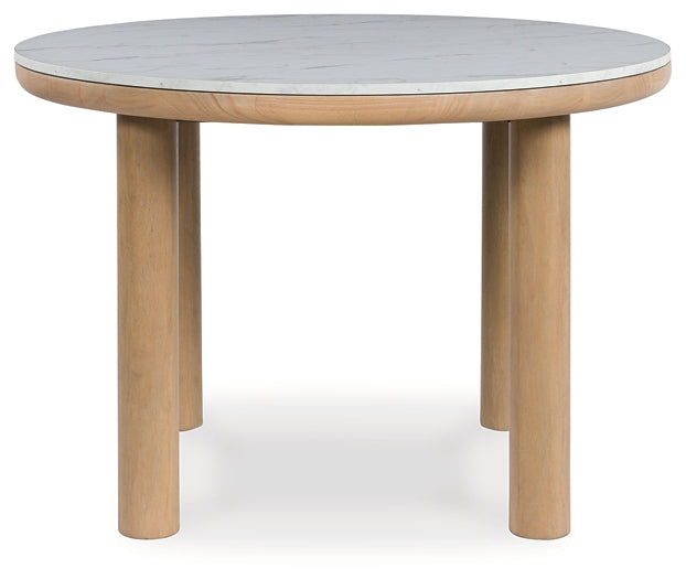 Ashley Express - Mesa de comedor Sawdyn y 4 sillas
