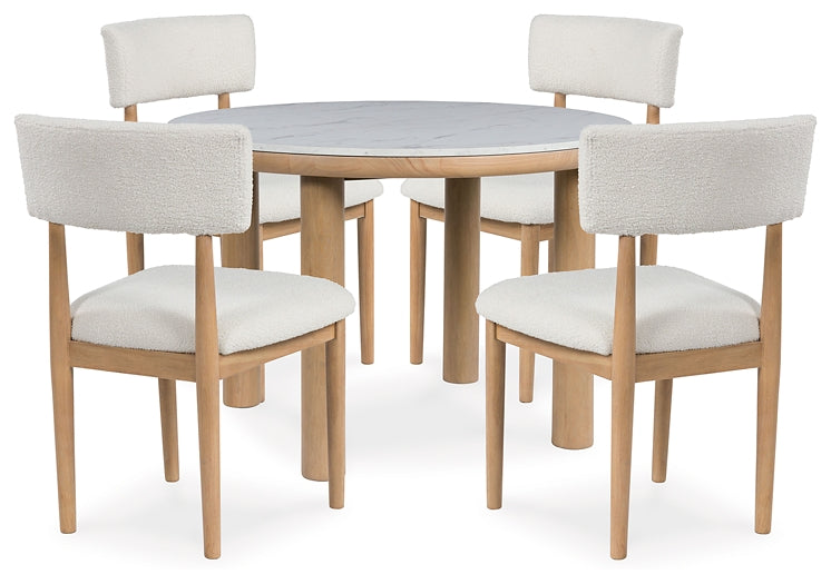 Ashley Express - Mesa de comedor Sawdyn y 4 sillas