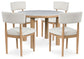 Ashley Express - Mesa de comedor Sawdyn y 4 sillas