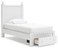 Cama con almacenamiento y paneles Mollviney