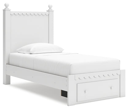 Cama con almacenamiento y paneles Mollviney