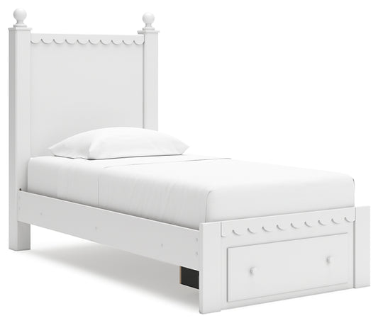 Cama con almacenamiento y paneles Mollviney