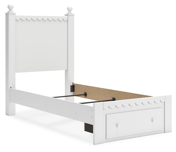 Cama con almacenamiento y paneles Mollviney