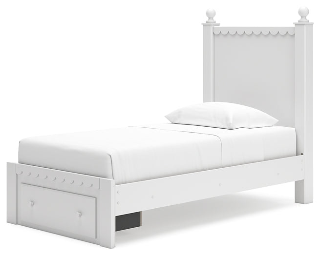 Cama con almacenamiento y paneles Mollviney