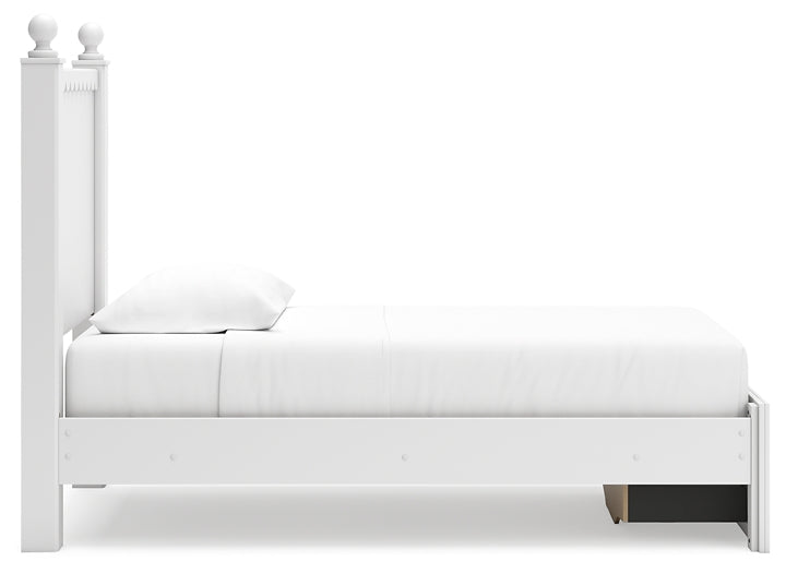 Cama con almacenamiento y paneles Mollviney