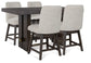 Mesa de comedor Burkhaus de altura de mostrador y 4 taburetes