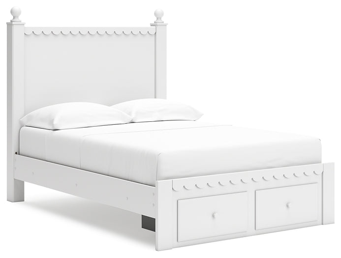 Cama con almacenamiento y paneles Mollviney