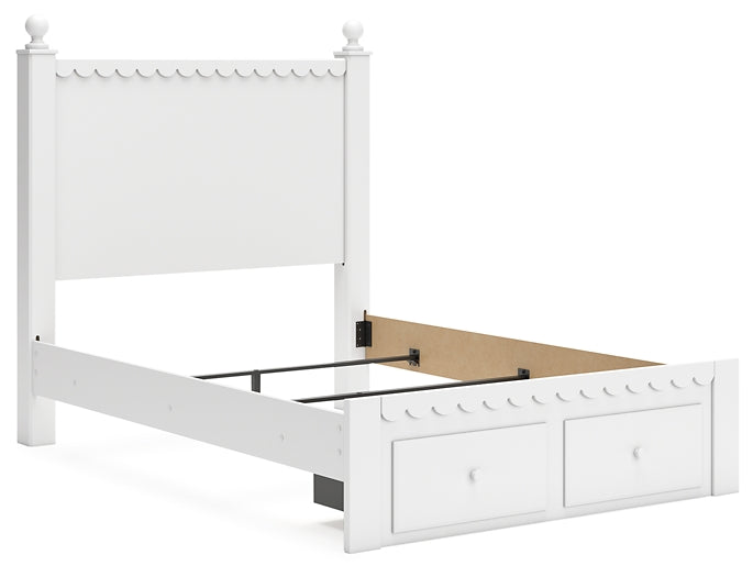 Cama con almacenamiento y paneles Mollviney