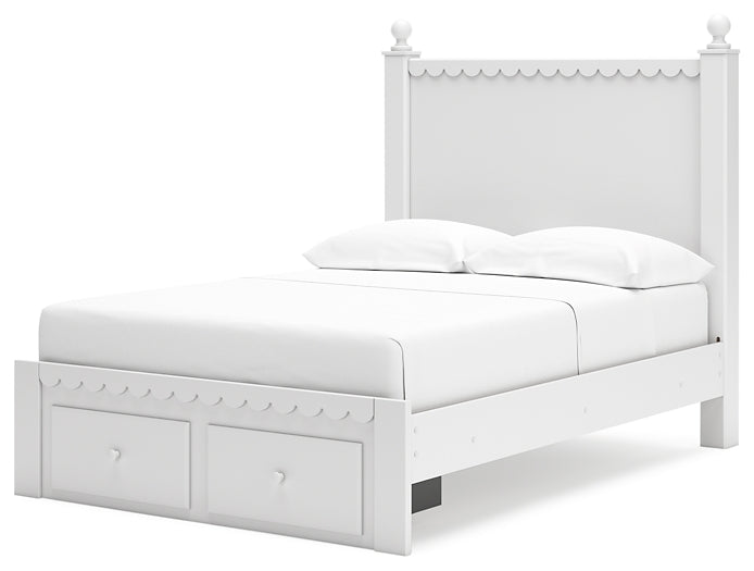 Cama con almacenamiento y paneles Mollviney