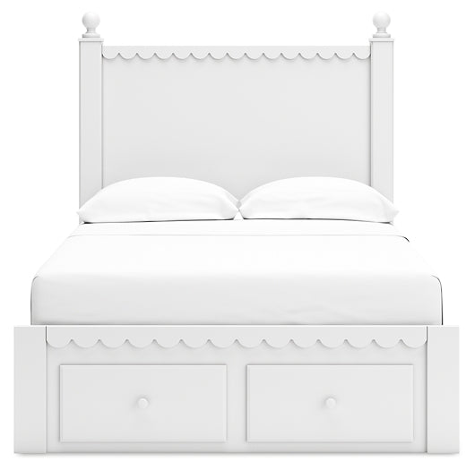 Cama con almacenamiento y paneles Mollviney