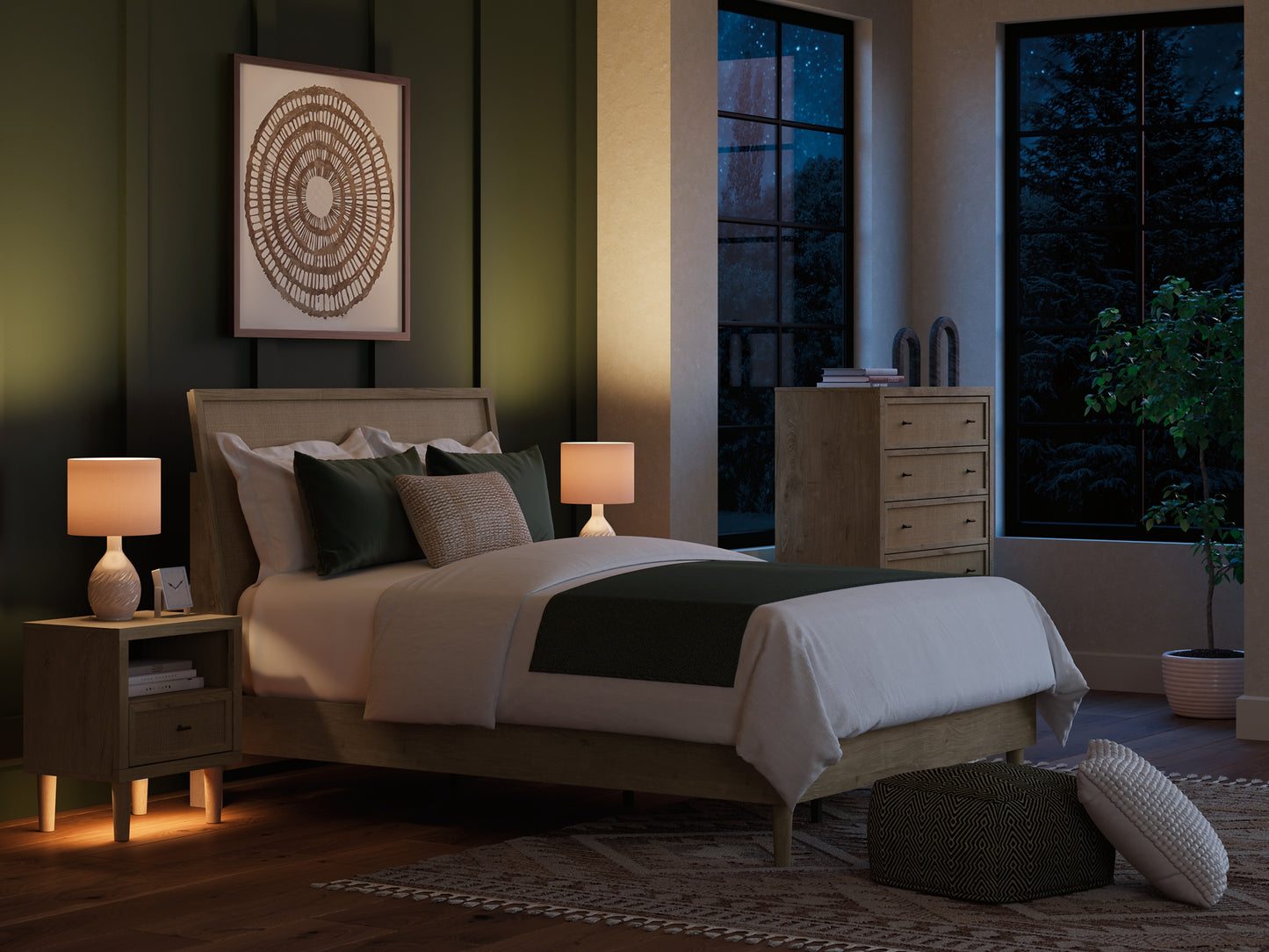 Ashley Express - Cama con paneles Cielden