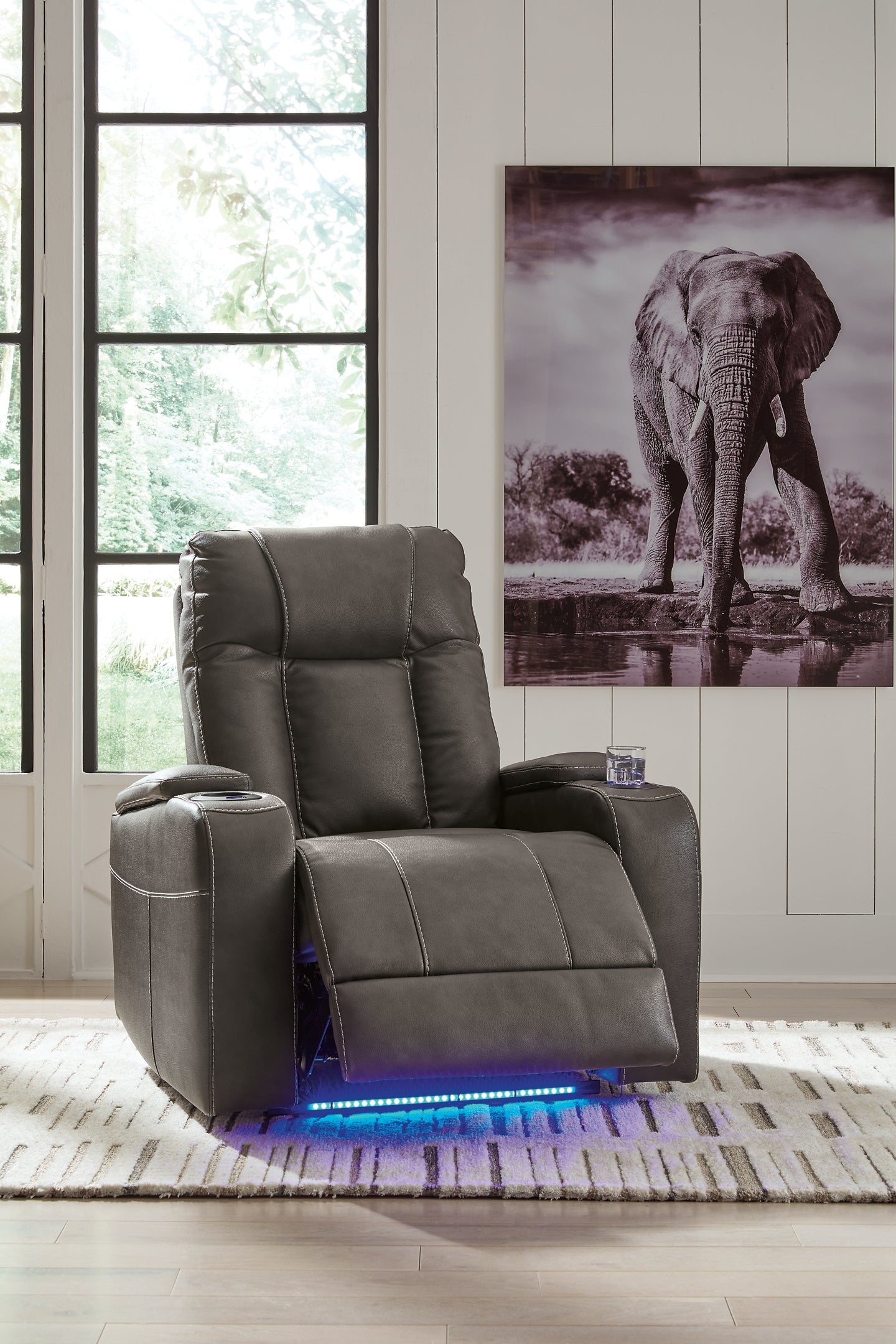 Sillón reclinable eléctrico Feazada/reposacabezas ajustable