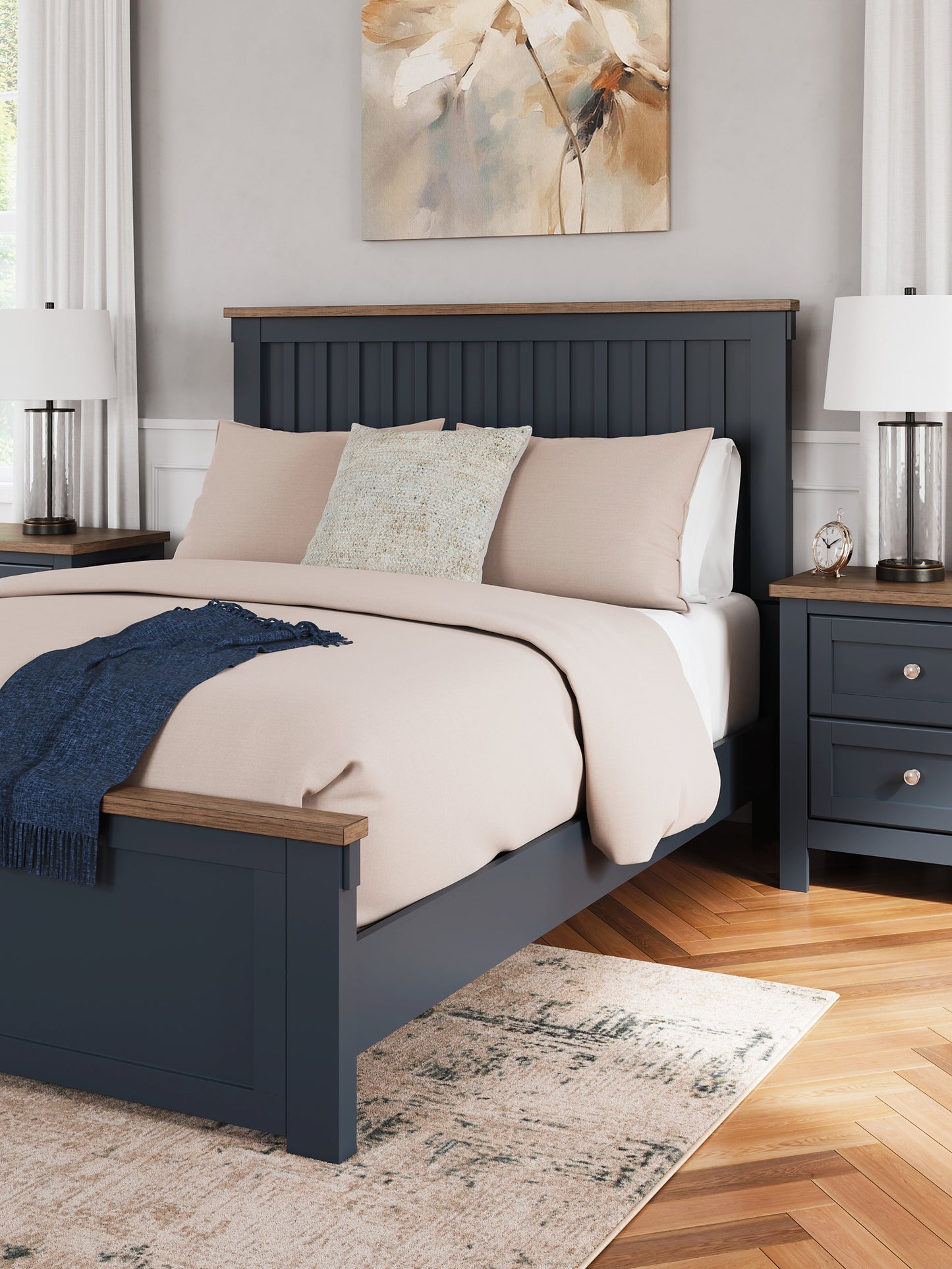 Ashley Express - Cama con paneles Landocken