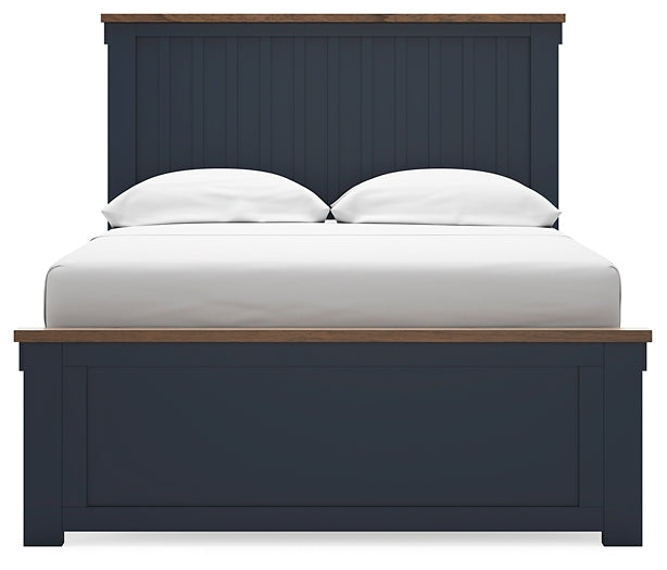 Ashley Express - Cama con paneles Landocken