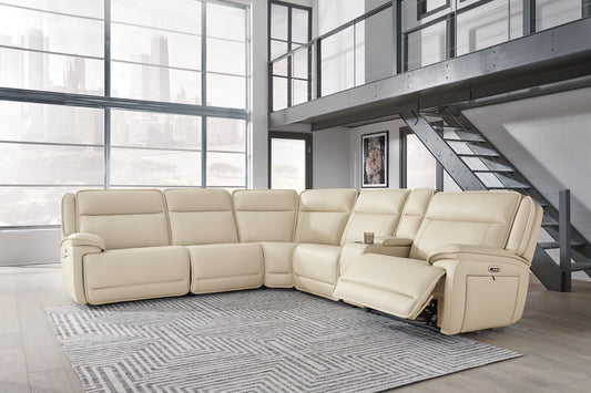 Seccional reclinable eléctrico Double Deal de 6 piezas