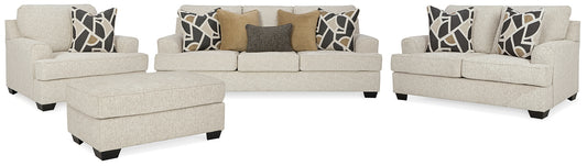 Sofá, loveseat, silla y otomana Heartcort