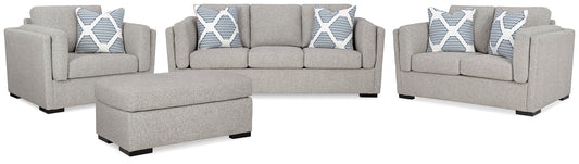 Sofá, loveseat, silla y otomana Evansley