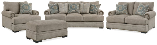 Sofá, loveseat, silla y otomana Galemore