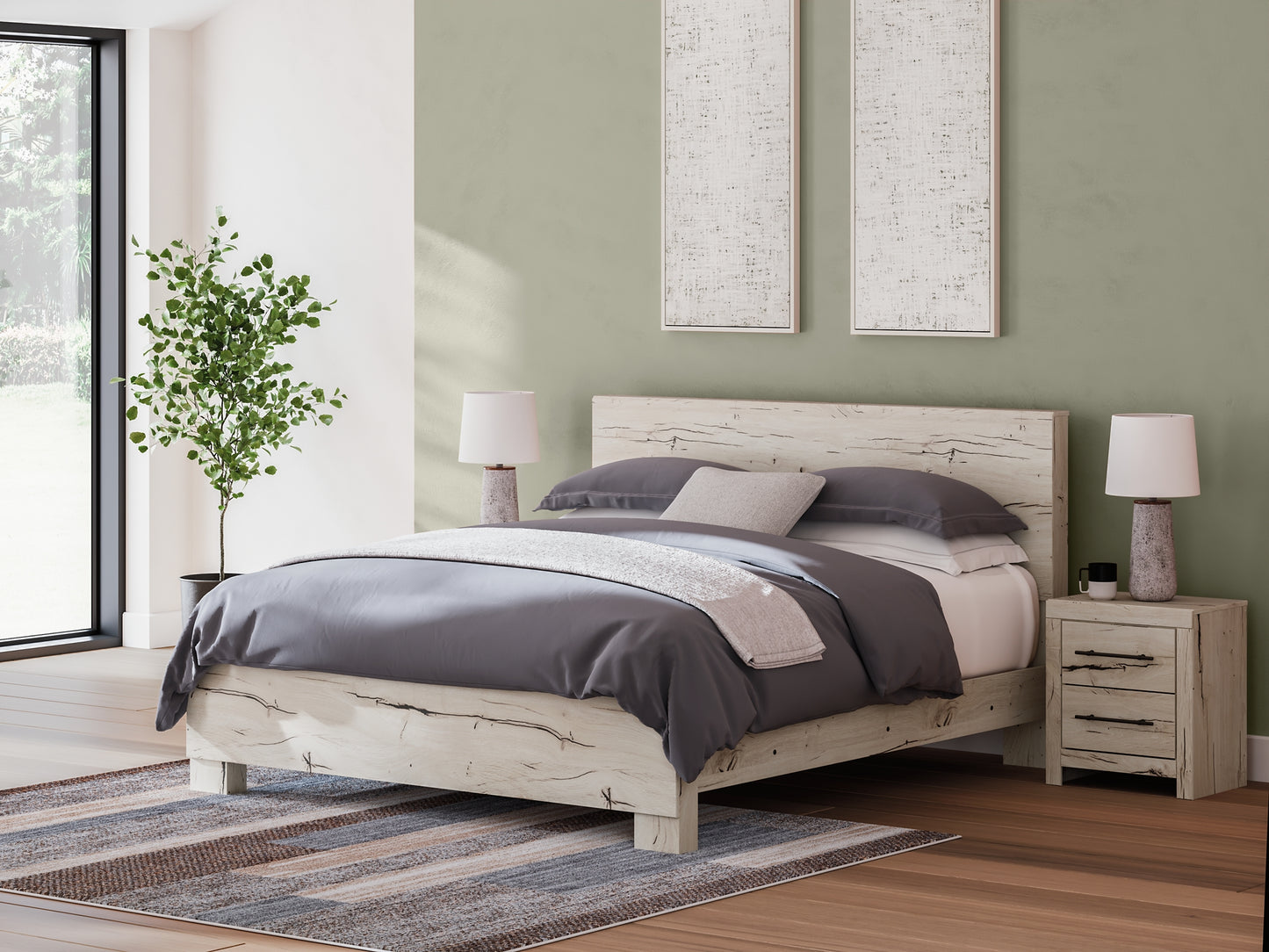 Ashley Express - Cama con paneles Lawroy