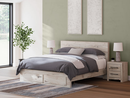 Cama con almacenamiento y paneles Lawroy