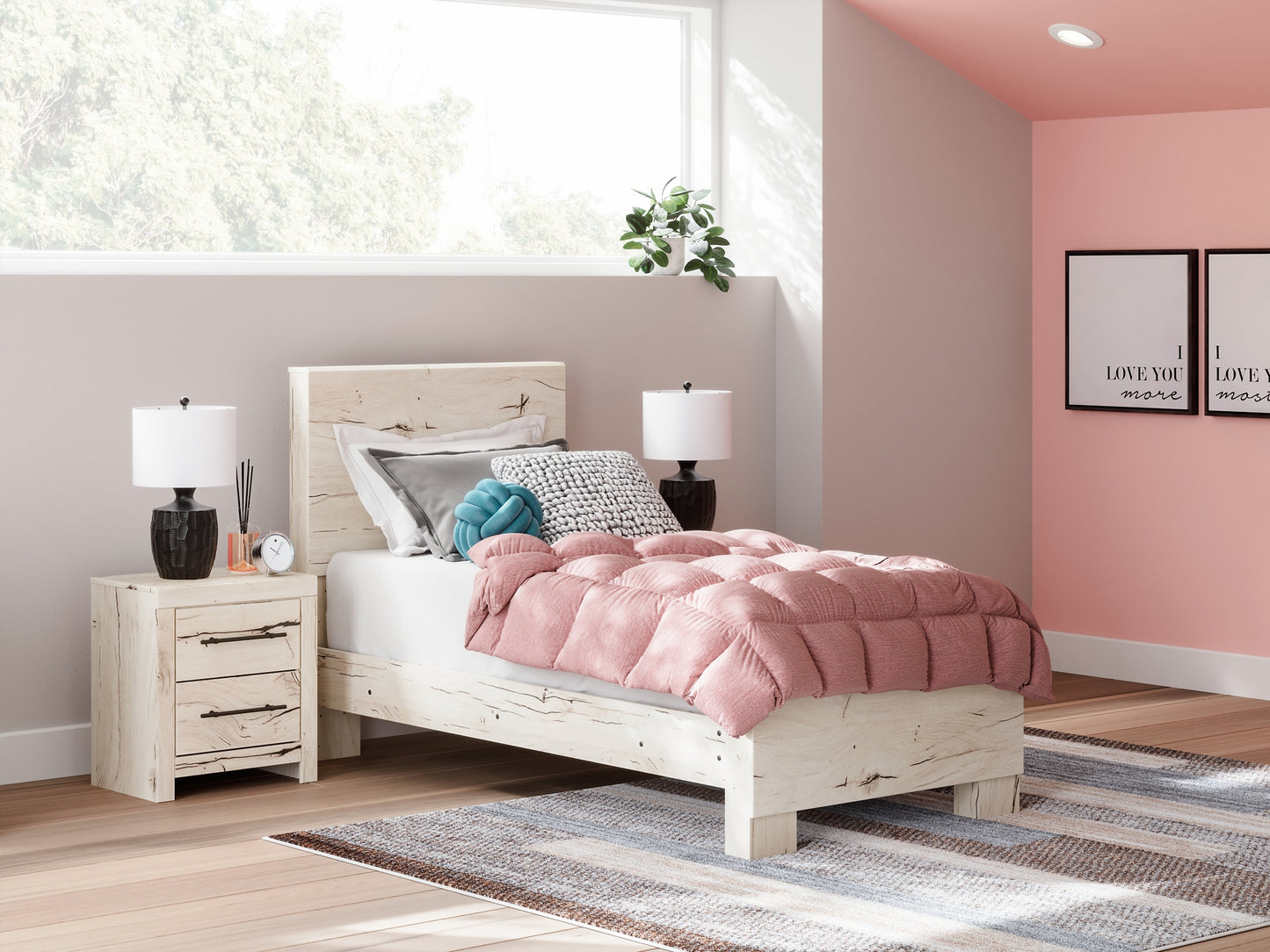 Ashley Express - Cama con paneles Lawroy