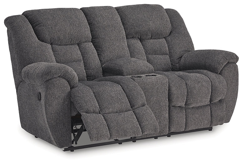 Loveseat doble recreativo Foreside con consola