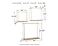 Ashley Express - Juego de estantes de pared Efharis (3 unidades)