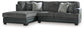 Seccional de 2 piezas con chaise longue Brixley Pier