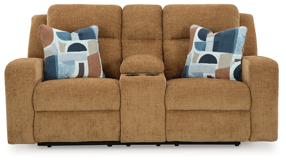 Loveseat doble recreativo Kanlow con consola