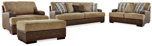 Sofá, loveseat, silla y otomana Alesbury