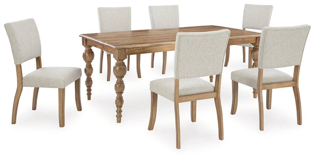 Mesa de comedor Rybergston y 6 sillas
