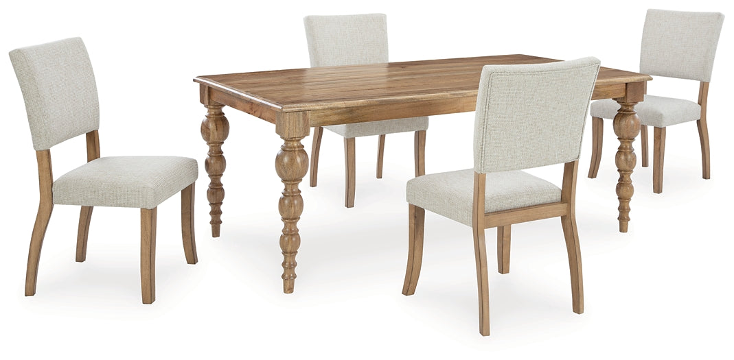 Mesa de comedor Rybergston y 4 sillas