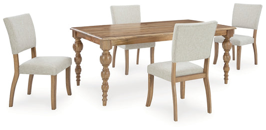 Mesa de comedor Rybergston y 4 sillas