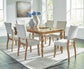 Mesa de comedor Rybergston y 6 sillas