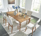 Mesa de comedor Rybergston y 6 sillas