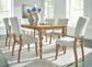 Mesa de comedor Rybergston y 6 sillas