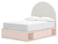 Cama Wistenpine con paneles tapizados y almacenamiento