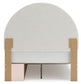 Cama Wistenpine con paneles tapizados y almacenamiento