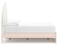 Cama Wistenpine con paneles tapizados y almacenamiento