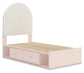 Cama individual tapizada con paneles y espacio de almacenamiento Wistenpine