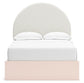 Cama Wistenpine con paneles tapizados y almacenamiento