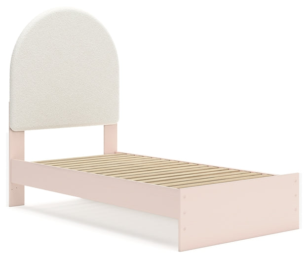 Cama individual tapizada con paneles y espacio de almacenamiento Wistenpine