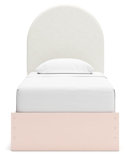 Cama individual tapizada con paneles y espacio de almacenamiento Wistenpine