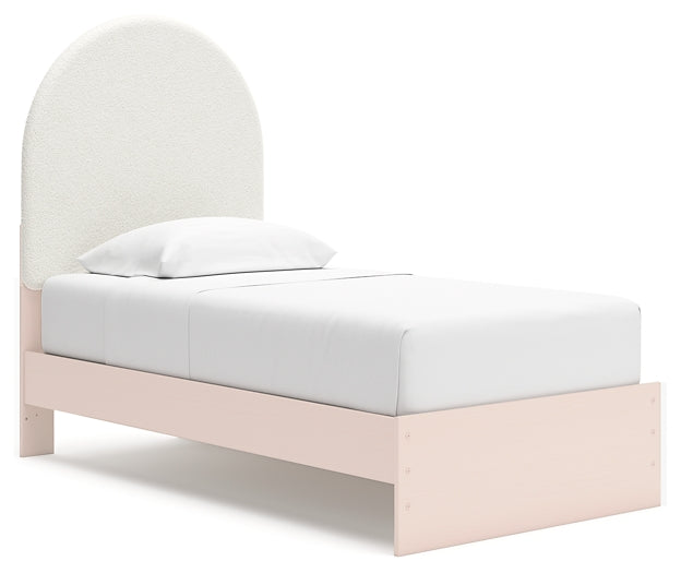 Cama individual tapizada con paneles y espacio de almacenamiento Wistenpine